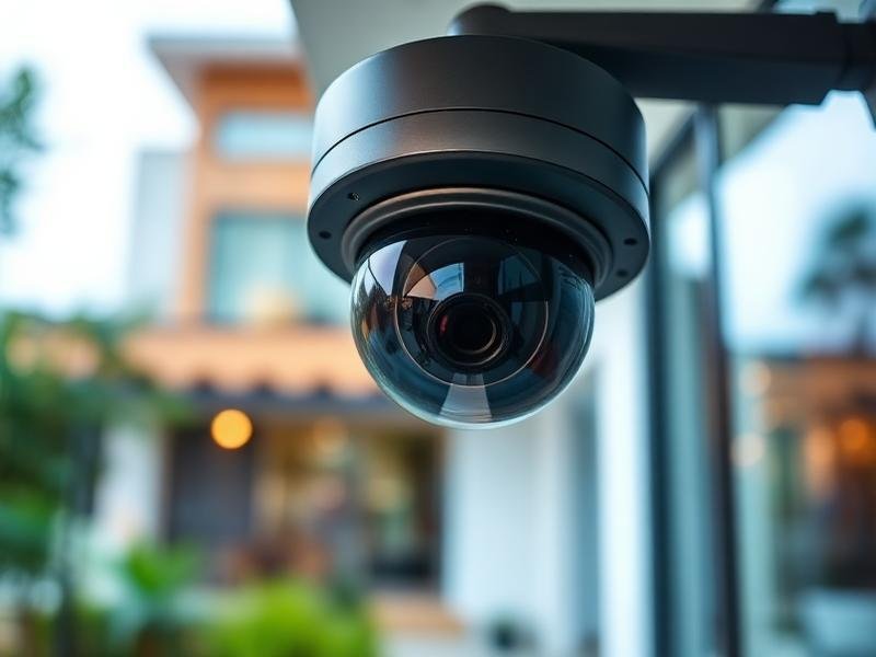 Modern security camera installation