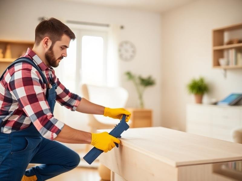 Professional handyman doing home repair